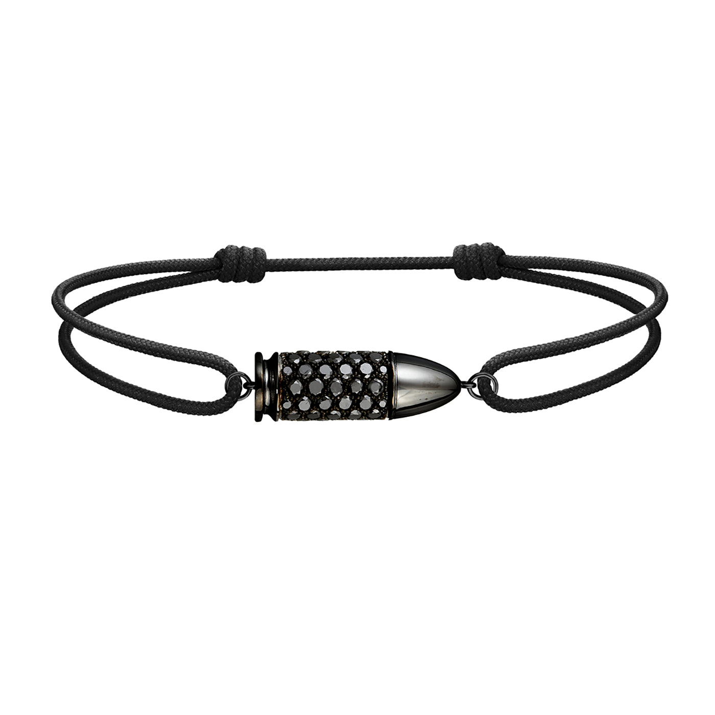 Bracelet cordon Bang Bang diamants noirs