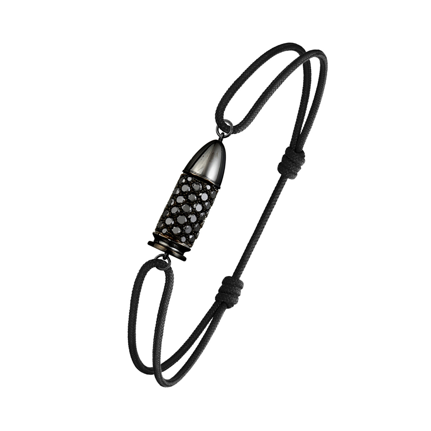 Bracelet cordon Bang Bang diamants noirs