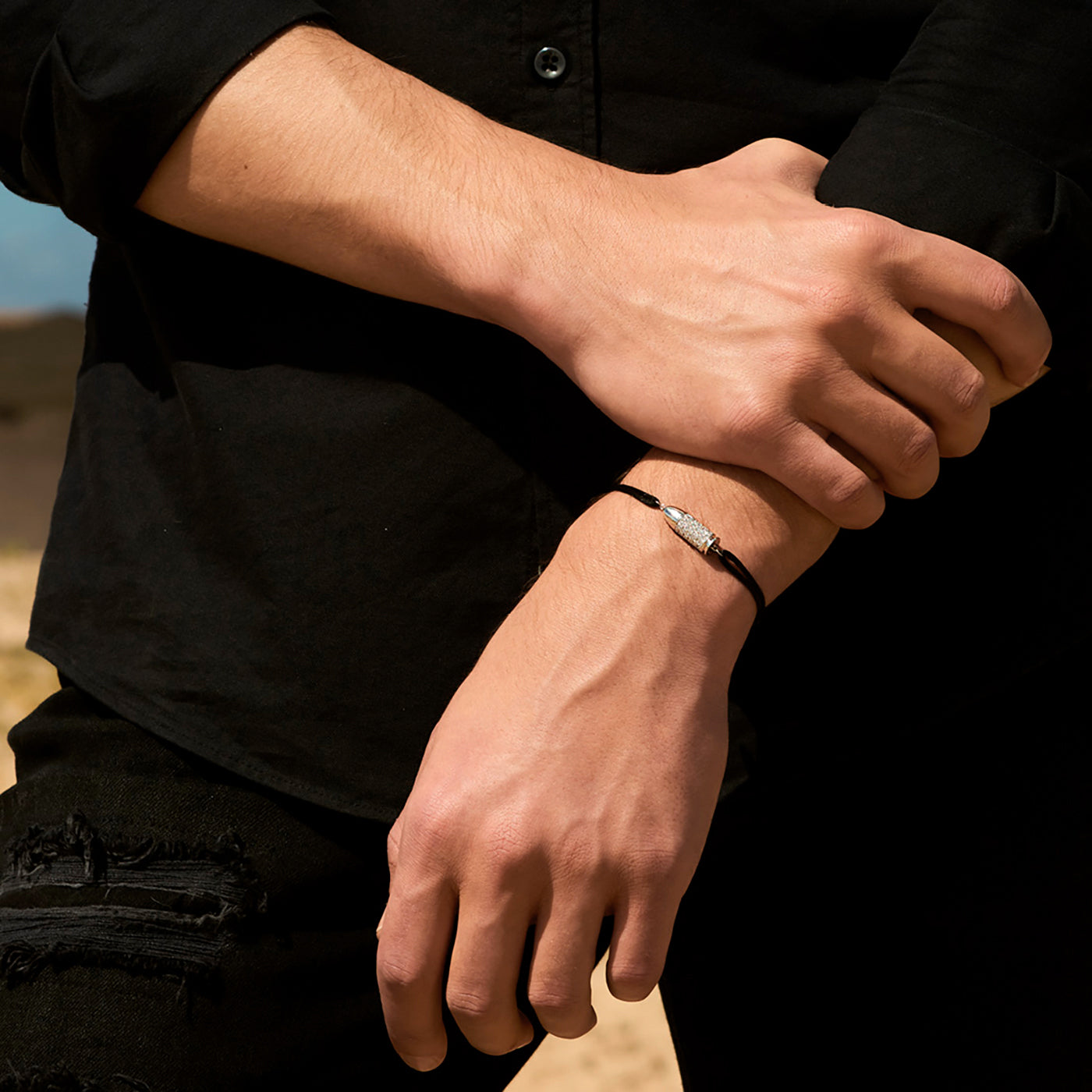Bracelet cordon Bang Bang diamants