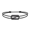 Bracelet cordon Lovetag diamants noirs