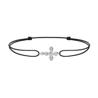 Bracelet cordon Python diamants