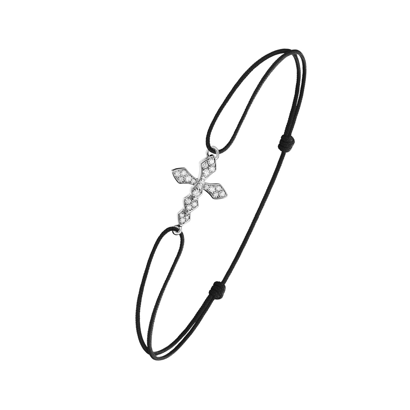 Bracelet cordon Python diamants