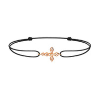 Bracelet cordon Python diamants