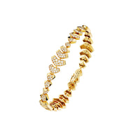 Python large diamonds articulated bracelet