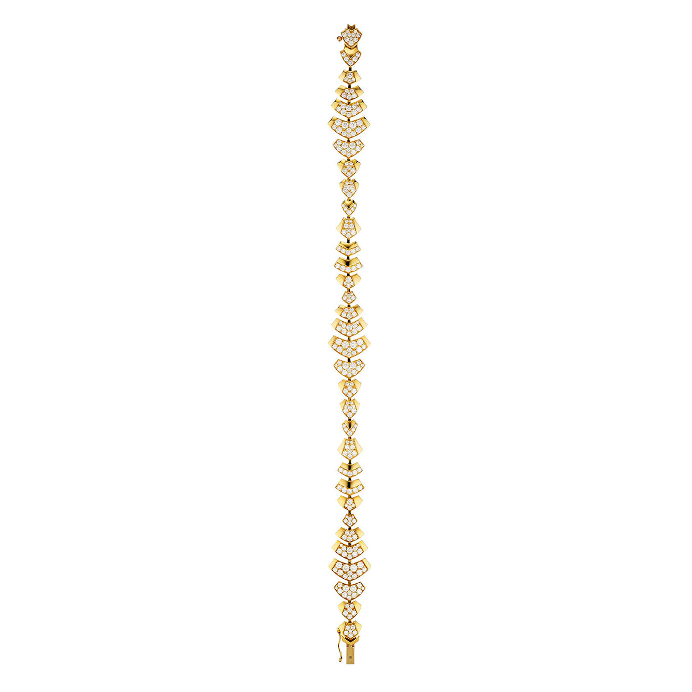 Python large diamonds articulated bracelet