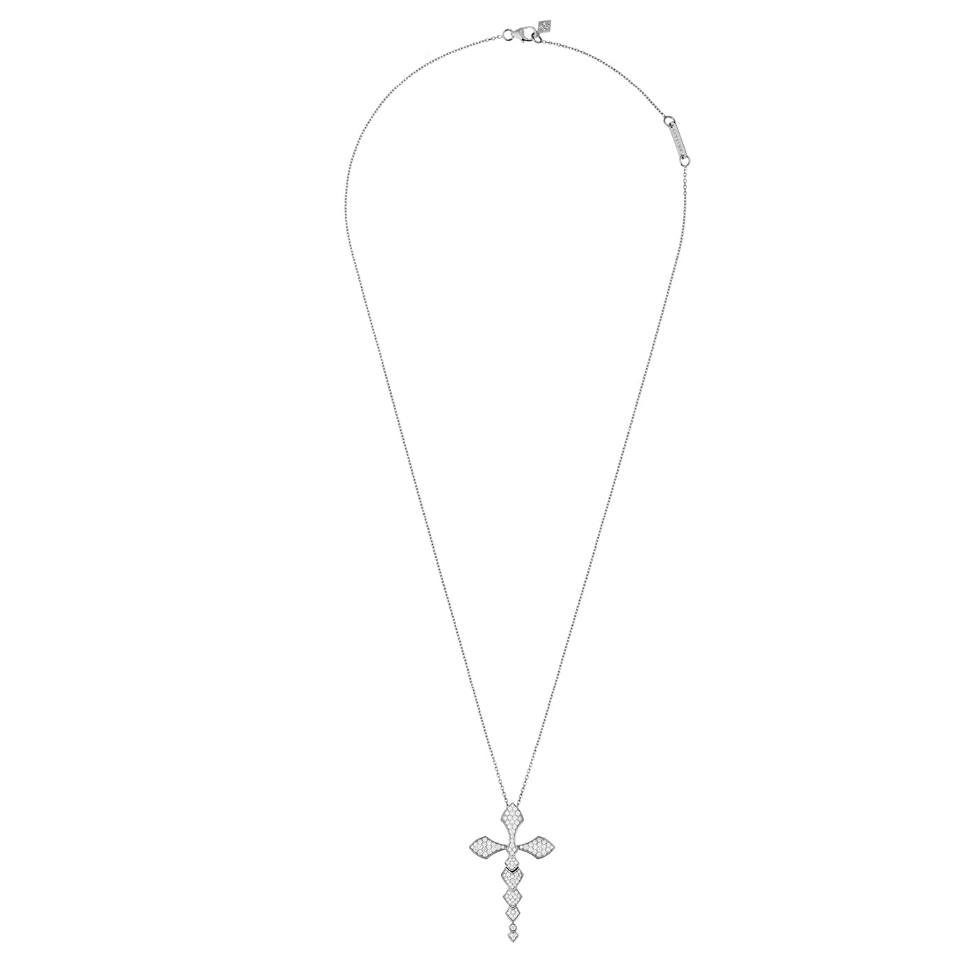 Python diamond M necklace