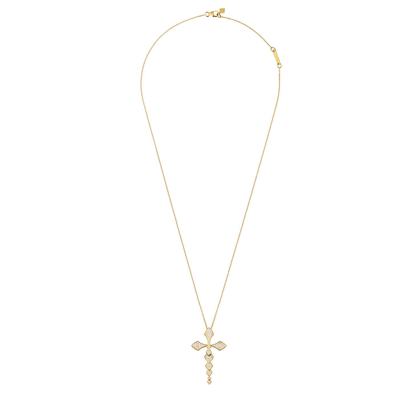 Python diamond M necklace