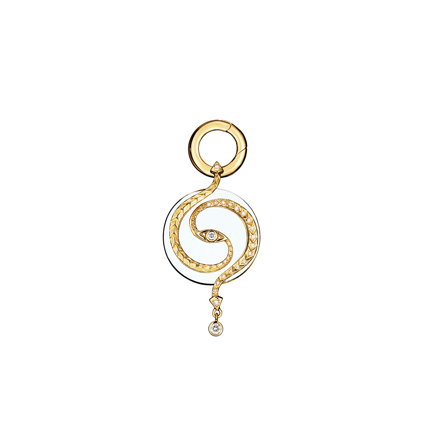Charm Talisman cristal de roche & diamants - Reborn