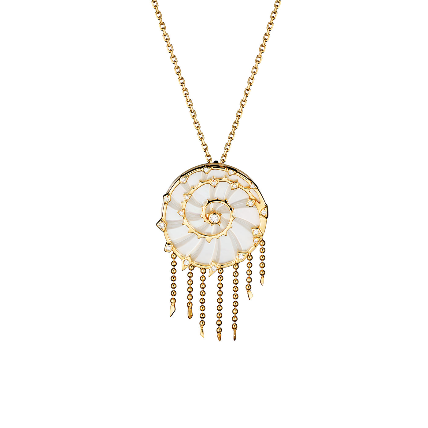 Collier Talisman nacre & diamants - Harmony
