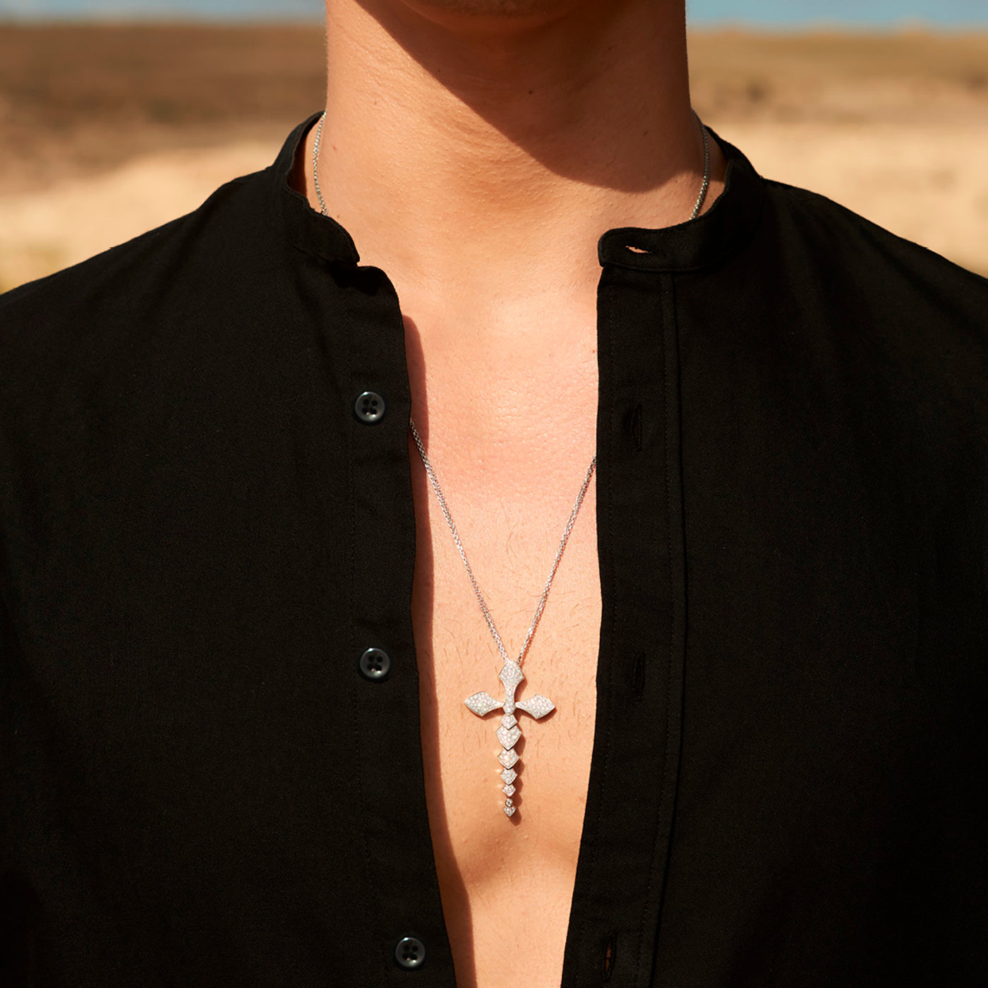 Collier Python GM diamants