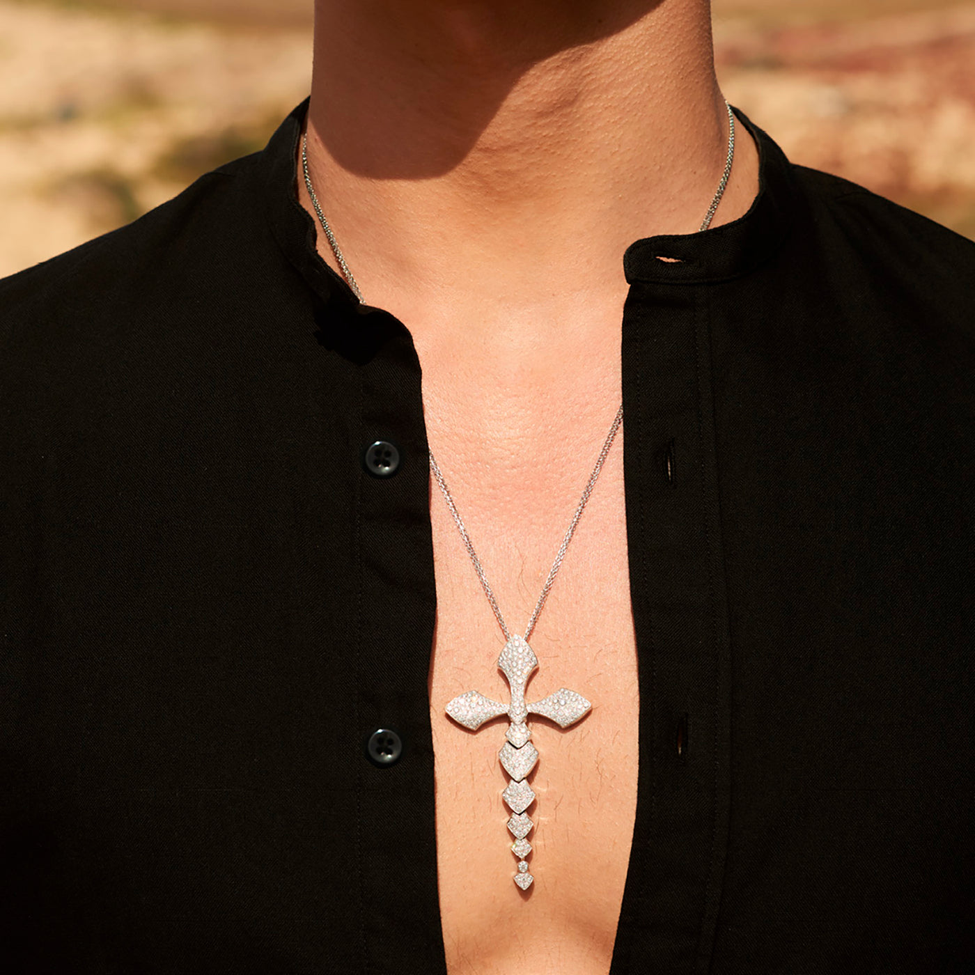 Python diamond XL necklace