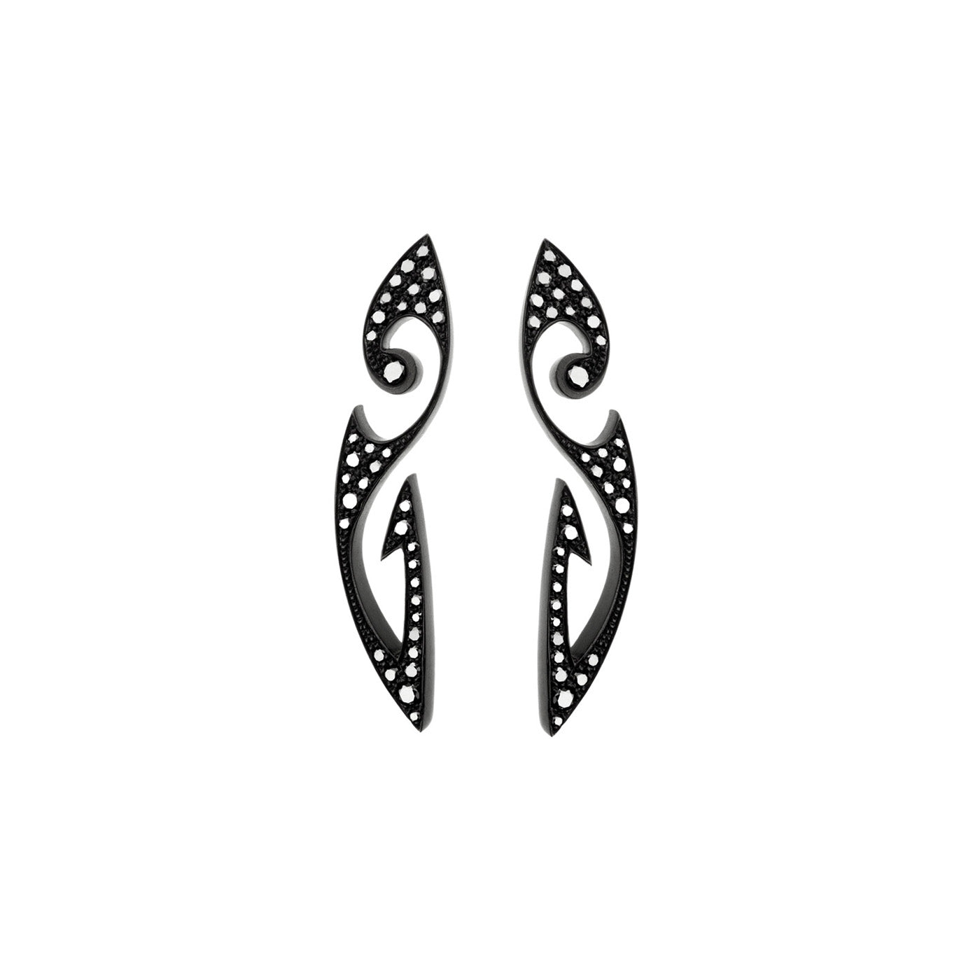 Boucles d'oreilles Tattoo diamants noirs