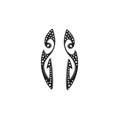 Boucles d'oreilles Tattoo diamants noirs