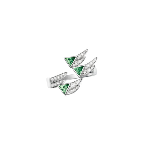 Bague Spread your Wings tsavorites diamants