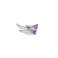 Boucle d’oreille Spread your Wings améthystes diamants
