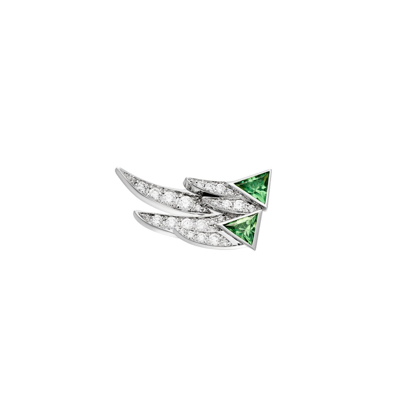 Boucle d’oreille Spread your Wings tsavorites diamants