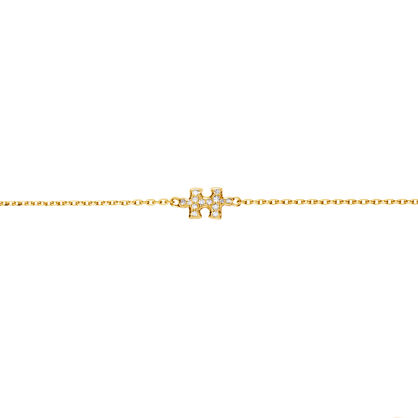Bracelet chaîne Mini Puzzle diamants