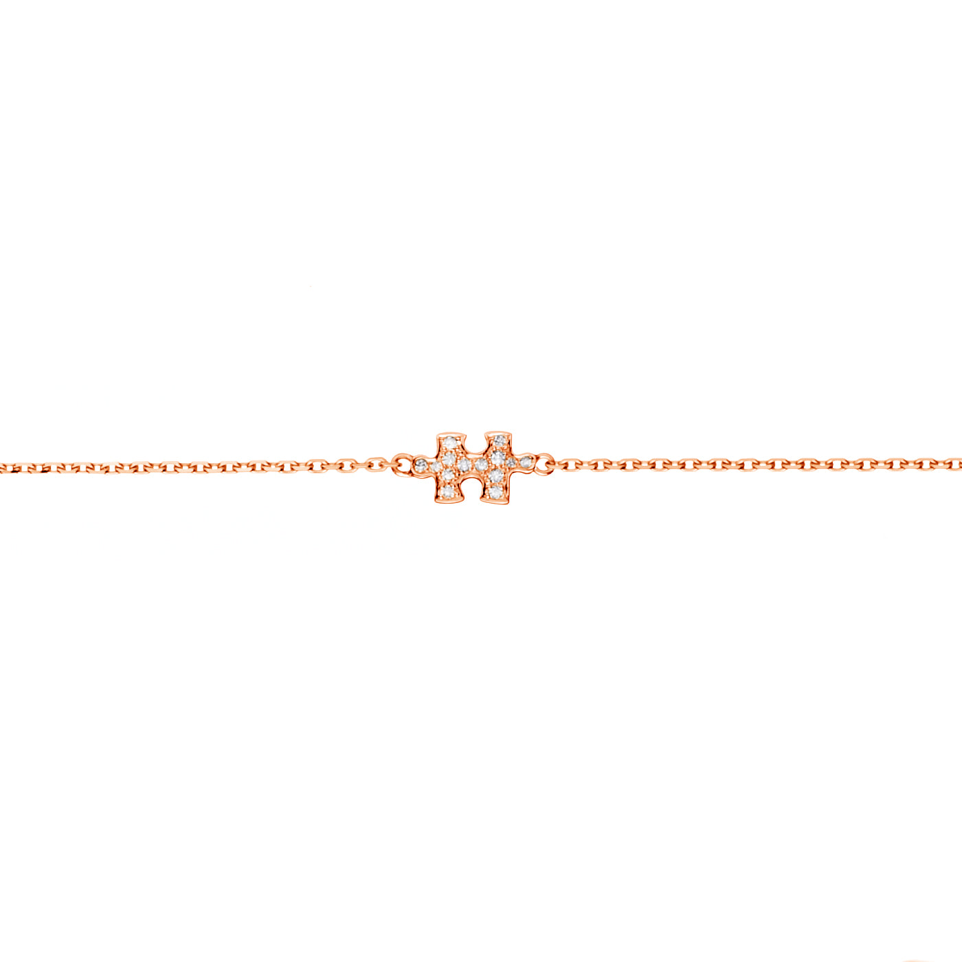 Bracelet chaîne Mini Puzzle diamants
