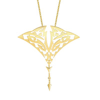 Animal Tattoo stingray diamond necklace