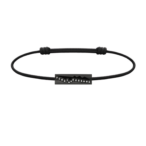 Bracelet cordon Capture Amulet diamants noirs