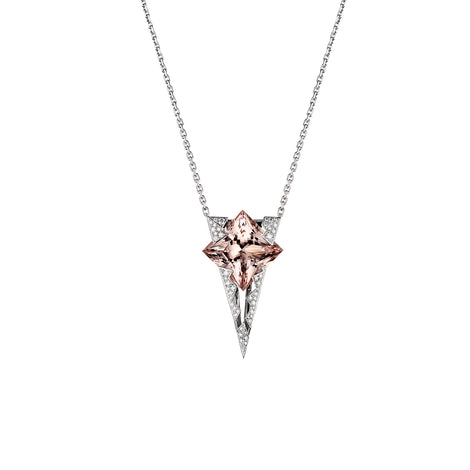 Collier Capture in Colors morganite & diamants