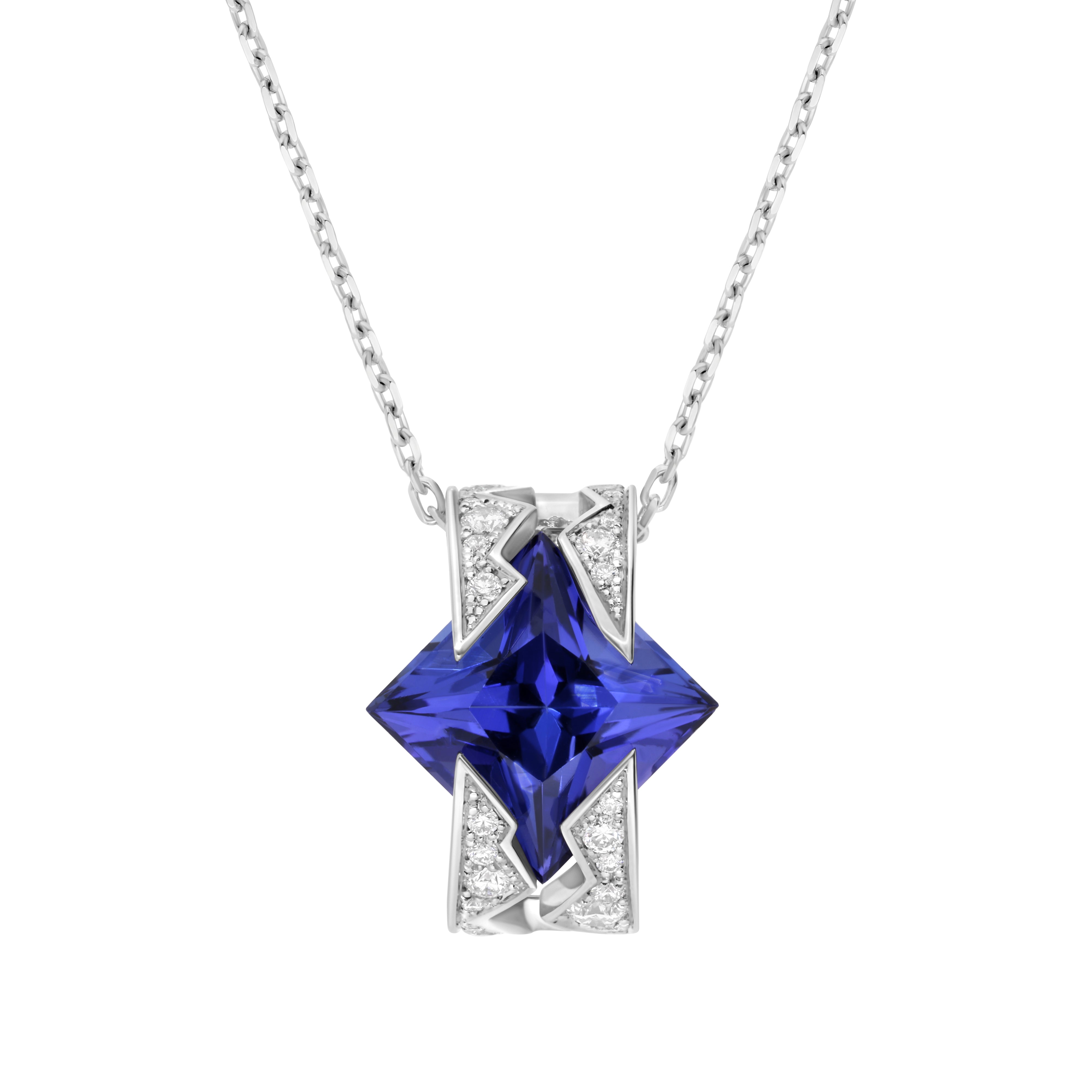 Capture in Colors Tanzanite & diamonds necklace - Unique piece ...