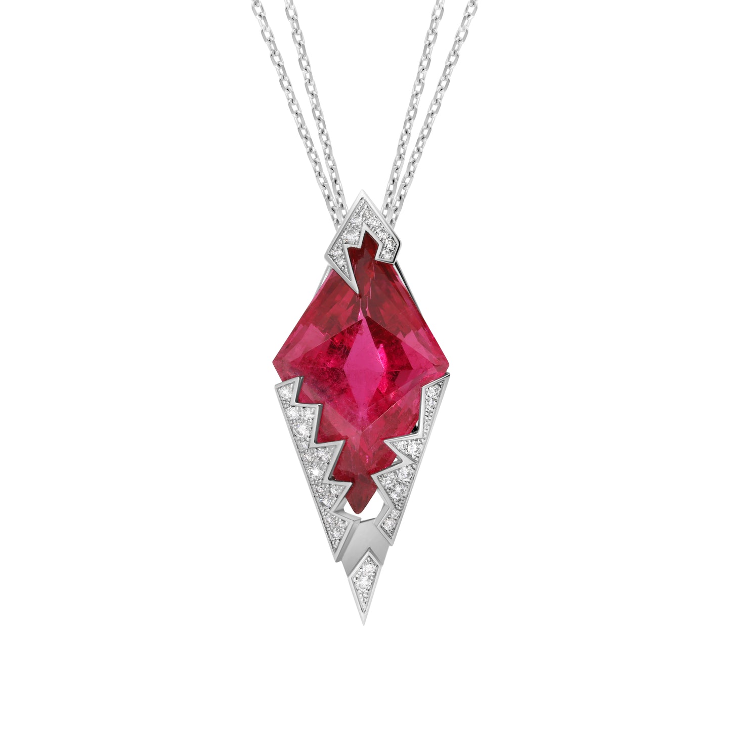 Capture in Colors tourmaline diamonds necklace