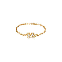 Bague chaîne Mini Puzzle diamants