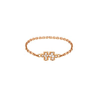 Bague chaîne Mini Puzzle diamants