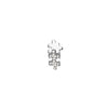 Mini Puzzle Duo diamonds earring
