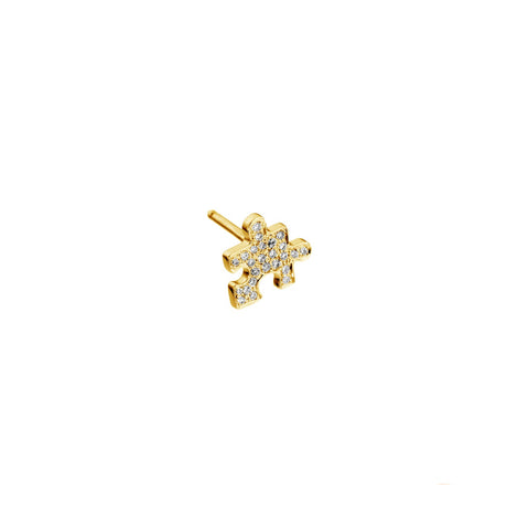 Mini Puzzle diamond earring