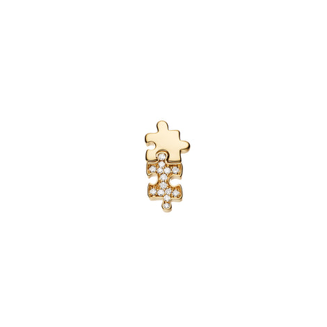 Mini Puzzle Duo diamonds earring