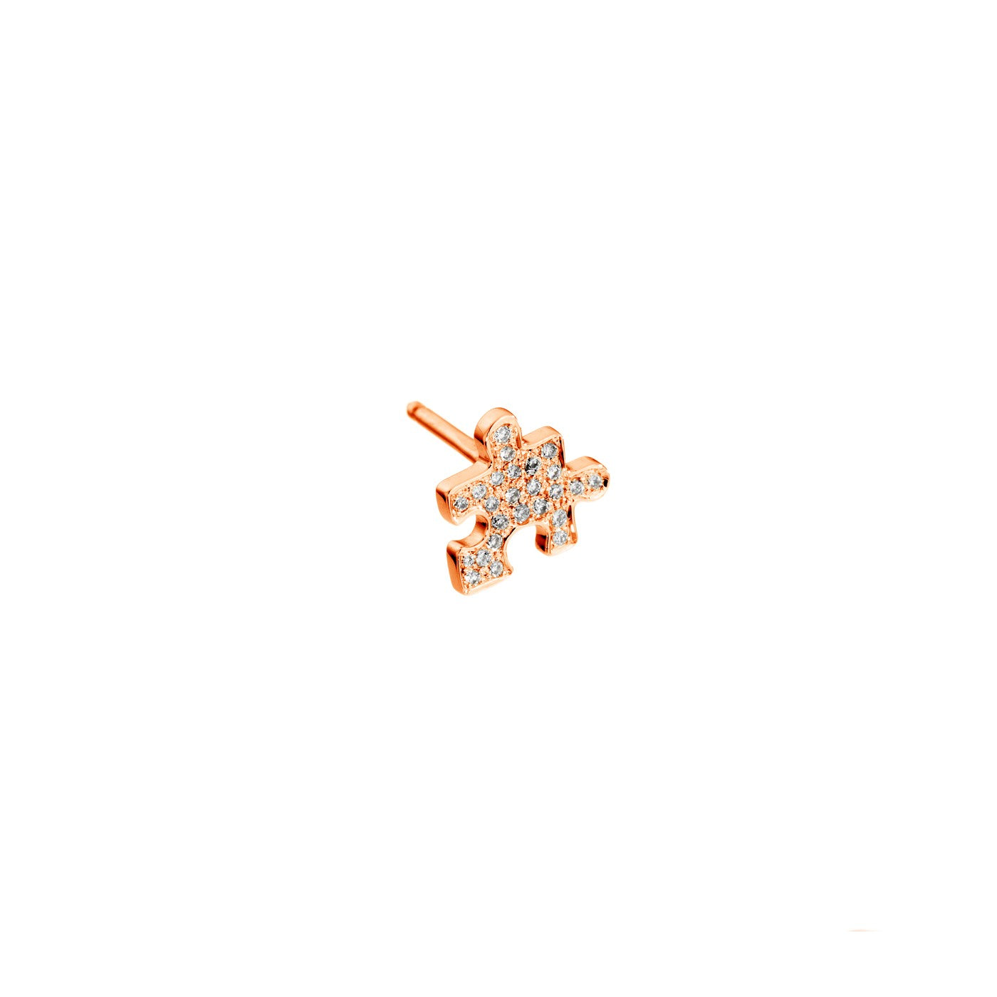Mini Puzzle diamond earring
