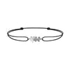 Mini Puzzle Duo diamonds cord bracelet