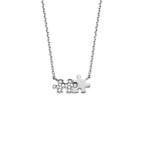 Mini Puzzle Duo diamonds necklace