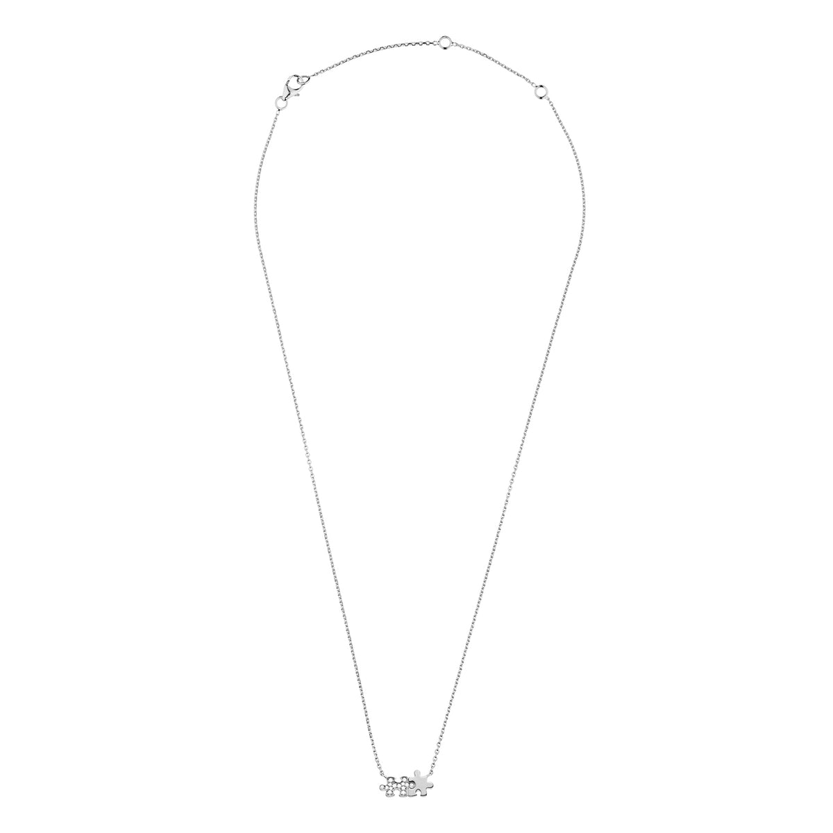 Mini Puzzle Duo diamonds necklace
