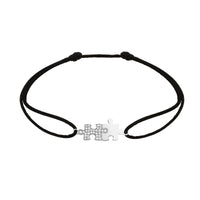 Puzzle Duo diamond cord bracelet