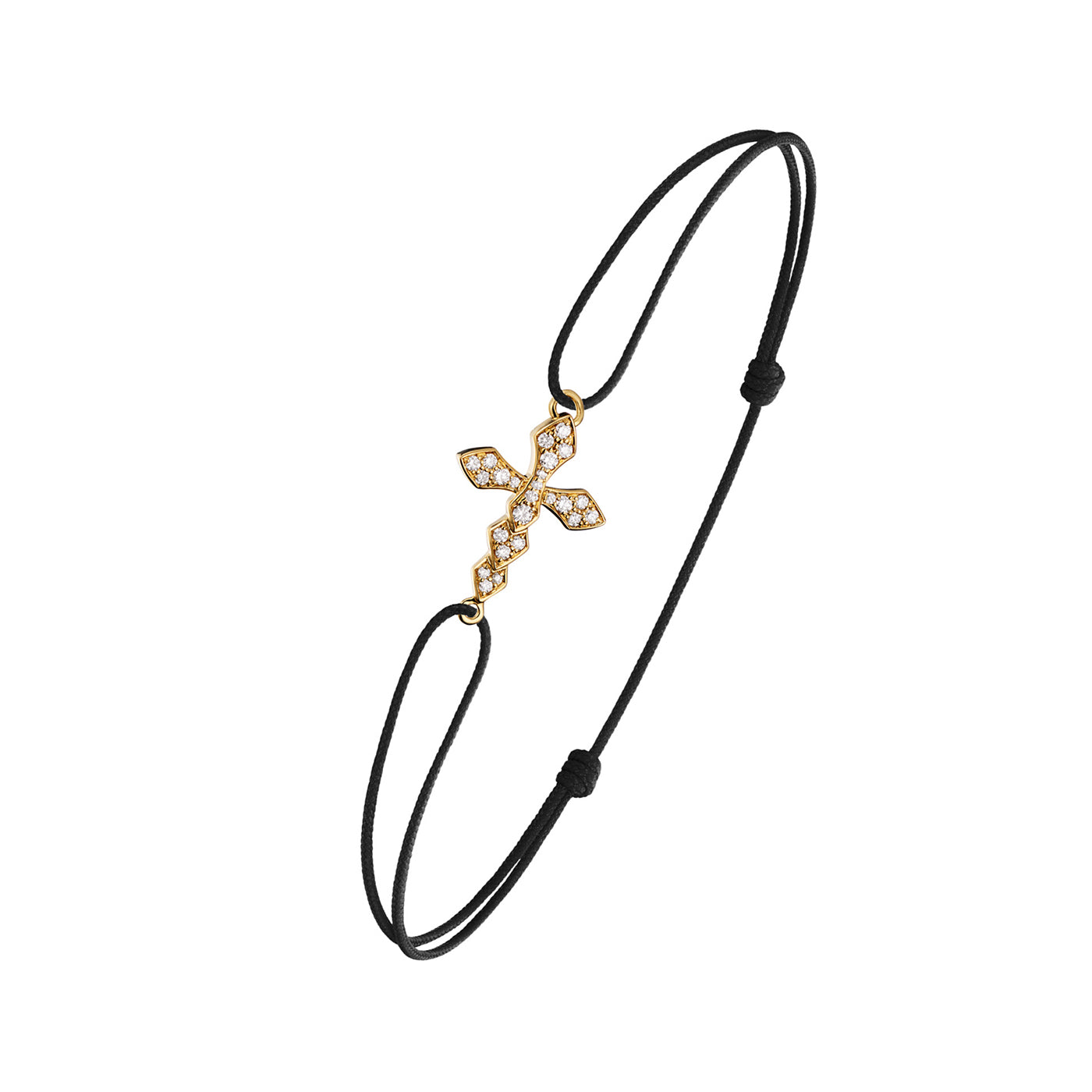 Bracelet cordon Python diamants