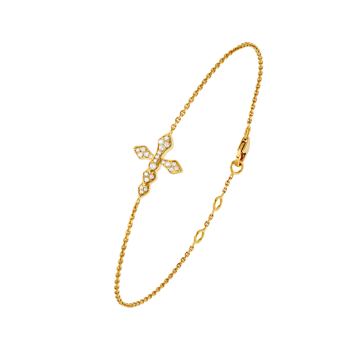 Bracelet chaîne Python diamants