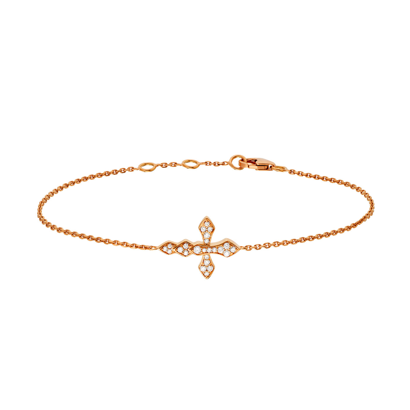 Bracelet chaîne Python diamants