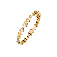 Bracelet articulé PM Python diamants