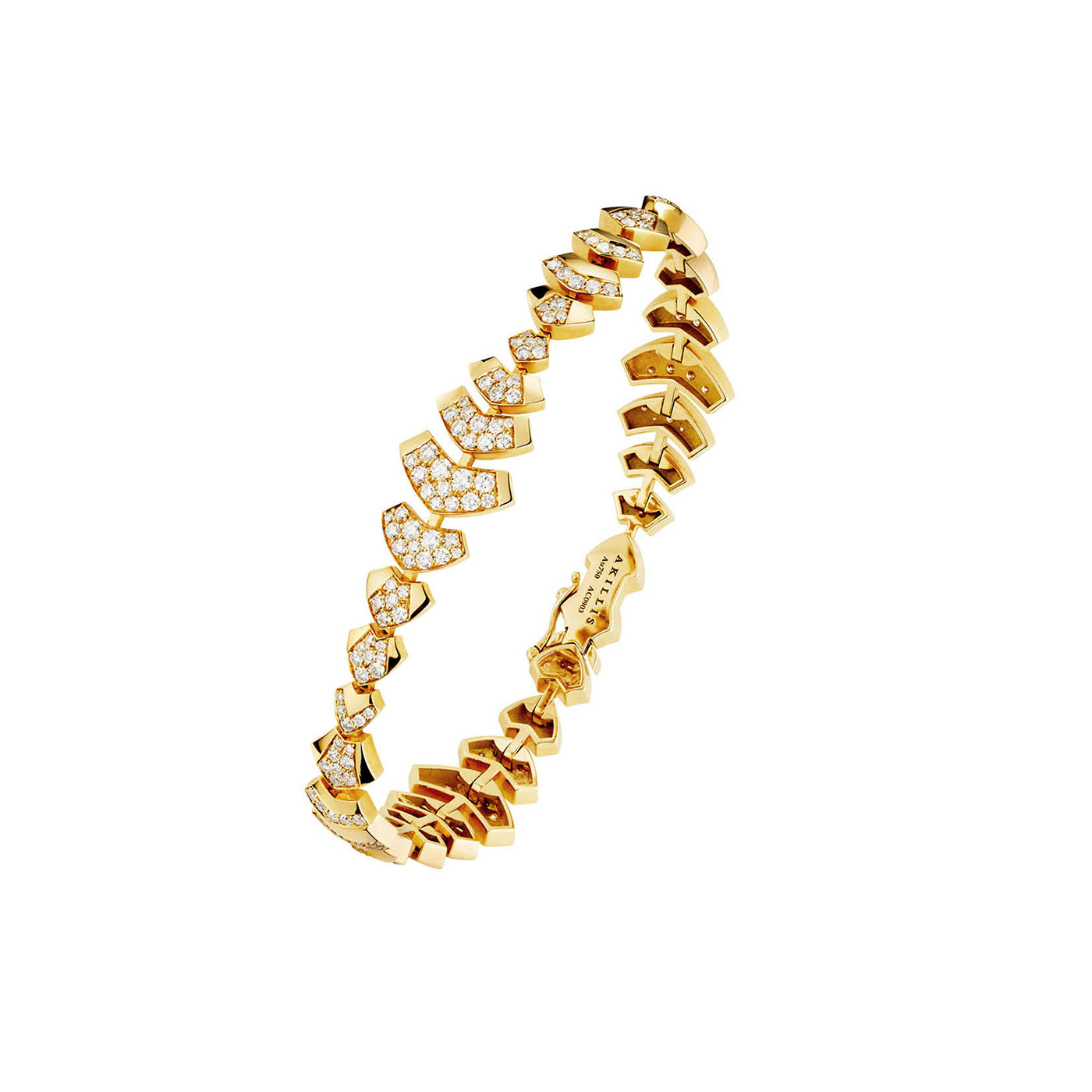 Python large diamonds articulated bracelet