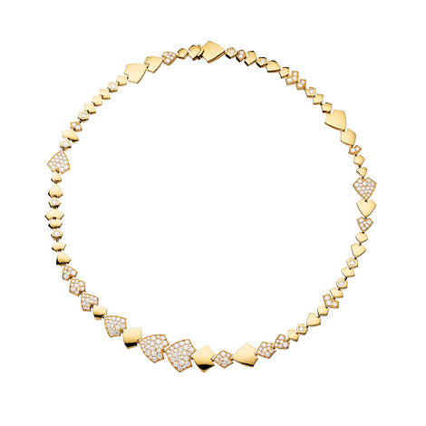 Collier ras-de-coup Python diamants