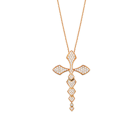 Python diamond M necklace