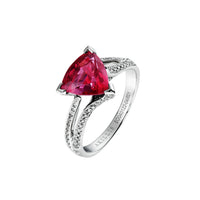 White gold spinel diamond ring