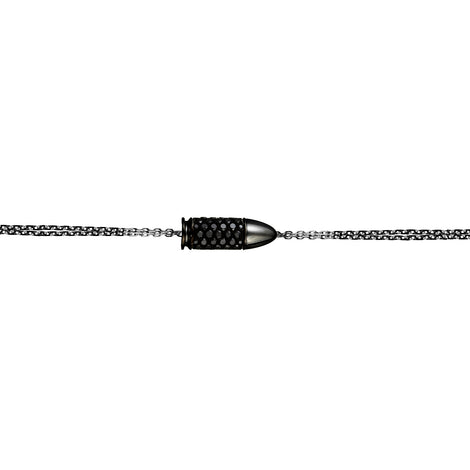 Bracelet chaîne Mini Bang Bang diamants noirs