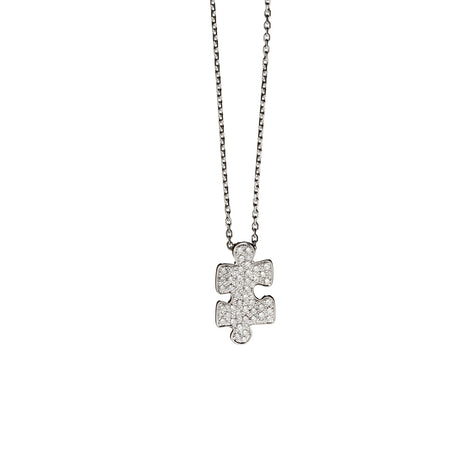 Mini Puzzle diamond necklace