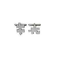 Puzzle diamond cufflinks