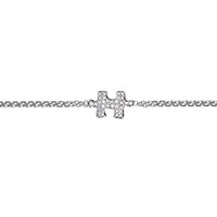 Puzzle diamond chain bracelet