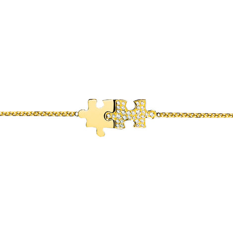 Puzzle Duo diamond chain bracelet